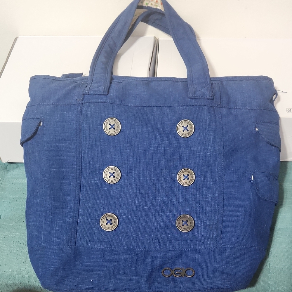 OGIO Navy Tote with Button Accents